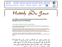 Tablet Screenshot of hadithdujour.com